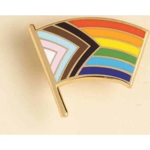 Love Pride Rainbow Pins Heart Gay Enamel Pin Flags Brooches Intersex Badge Clothes Lapel Pins Couple Jewelry Gift
