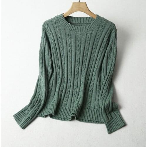 64%Silk 10%Cashmere 16%Cotton Sweaters for women O-neck Plus size Long sleeve Knit tops Women Winter warm Undersweater pullover