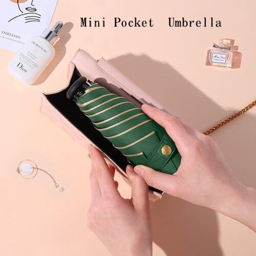 Small Size Mini Pocket Womens Umbrella Male Man Ultralight Rain Sun Parasol Girls Gifts Anti UV Portable Folding Umbrella