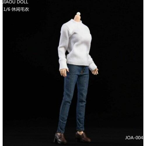 1/6 Female Casual Sweater jeans Clothes Set For 12'' Action Figure Body Toys