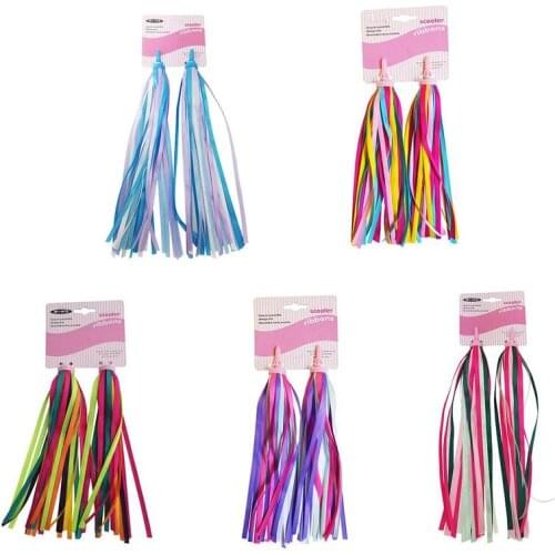 1 Pair 30 CM Bicycle Scooter Handlebar Colorful Ribbon Bicycle Accessories Bicycle Handlebar Streamer