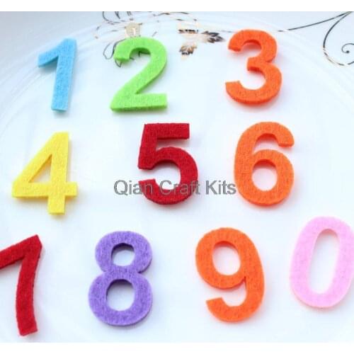 1000pcs mixed colors Felt Number Die Cut Set - 30mm Tall - Great for Learning
