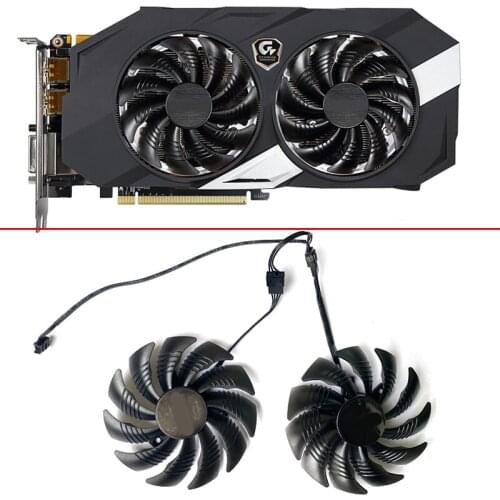 2PCS 87MM T129215SU PLD09210S12HH DC 12V 4PIN GTX960 GPU FAN For Gigabyte GV-N960XTREME-4GD Cooling Fans