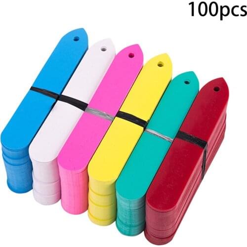 200Pcs Plant Marker Labels Flexible PVC Tag Waterproof Garden Tray Mark Tools Flower Pots Seed Labels Mix Colors