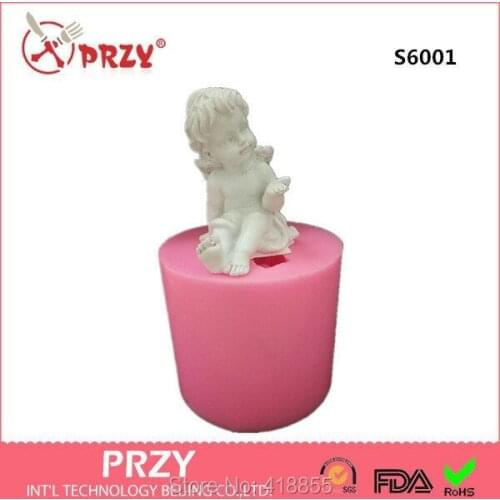 3d Silicone Mold Soap Mold Cupid Angel Candle Mold Moulds S6001 Handmade Diy for Cake Decorations Soap Making Mould Aroma Stone