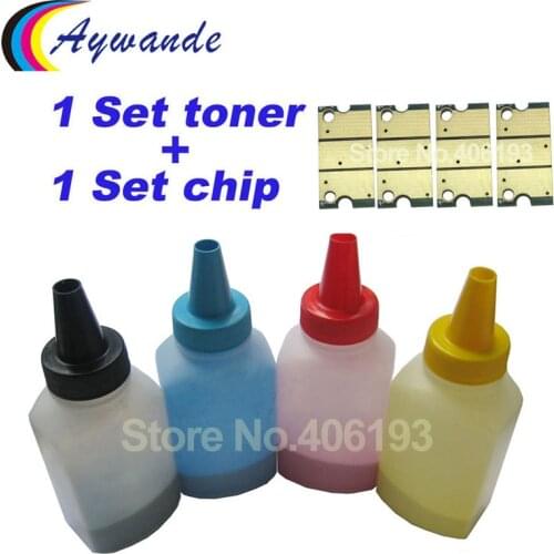 4 Toner + 4 chip Compatible for OKI C110 110 C130 130 C130n C160 160 MC160 MC160n laser bottled toner color toner powder