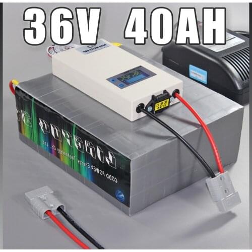 36V 40Ah LiFePO4 Battery Pack ,1400W Electric Bicycle Battery + BMS Charger 36v lithium scooter electric bike battery pack
