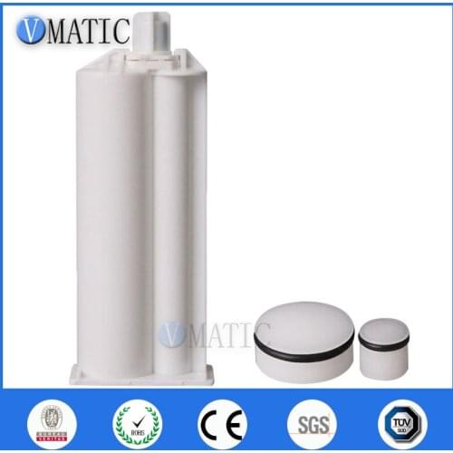 Free Shipping 2Pcs AB Epoxy Gun Cartridge 50 ml/cc Syringe 4:1 Two-Component Caulking Cartridge 4:1