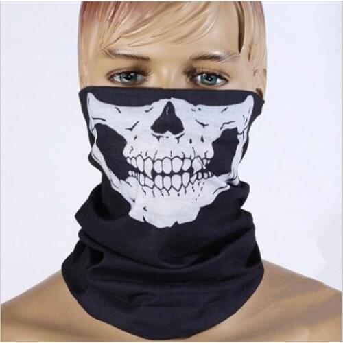 Cycling Outdoor Skull Seamless Balaclava Magic Scarf Men Women Sun Protection Bandana Neck Gaiters Riding Hiking Camping Scarf