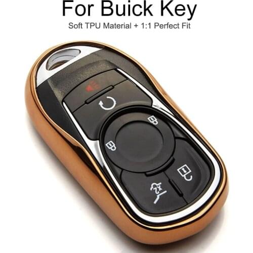 6 Colors TPU Car Key Cover Case Fob For Buick Encore Enclave Lacrosse 2019 For Chevrolet For Opel Key Chain Ring Shell Styling