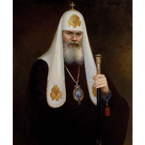 HOME GOOD Religion ART RUSSIA Patriarch Алексий II of Moscow Russian Orthodox bishop Orthodox Church print art painting canvas
