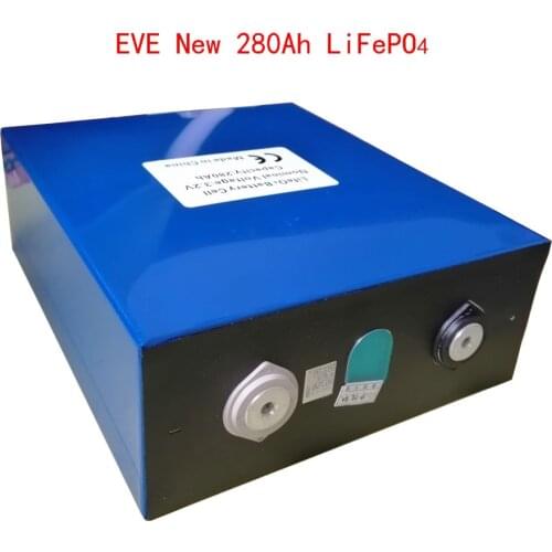 EVE 3.2V 280Ah Lifepo4 Grade A DIY Rechargeable 12V 24V 280ah Lithium Irion phosphate Battery Pack With Busbars EU US Tax Free