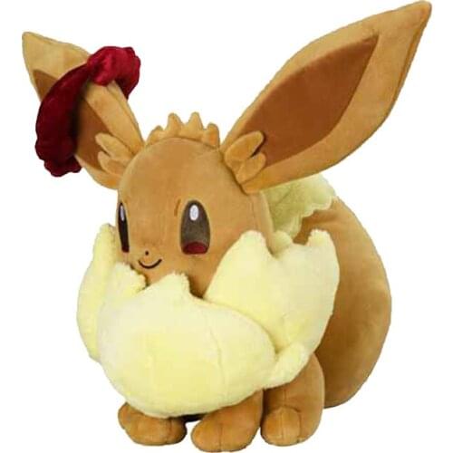 Kawaii Dynamax Eevee Plush Doll Stuffed Toy Pokemoned Sword and Shield Cute Giant Elf Children Kids Gift Birthday Present