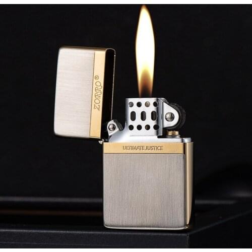 Copper Gasoline Lighters Windproof Retro Petroleum Lighter Smoking Accessories Gadgets For Men Survival Camping Flint Lighter