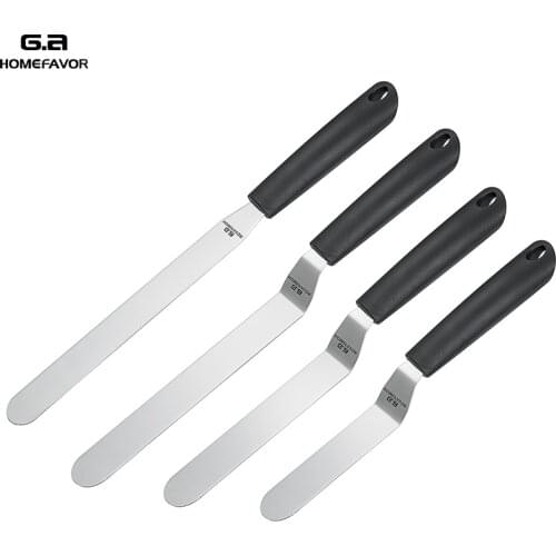 Cake Spatula Set Palette Knife Set Angled Stainless Steel Icing Spatula Offset Cutter Cake Decorating Tools