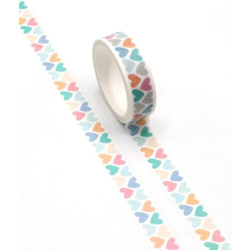 NEW Hearts Washi Tape Planner Scrapbooking Cute Cinta Adhesiva Decorativa Masking Tape Japanese Stationery