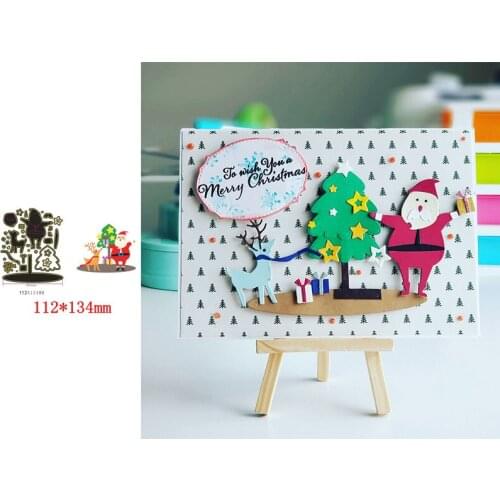 New Design Santa Claus Elk Tree Christmas Metal Cutting Dies Scrapbooking Paper DIY Cards Crafts Embossing Die Cuts New 2019