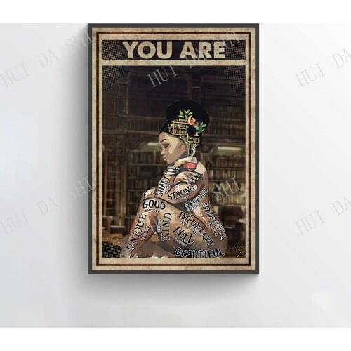 Black Pride Poster - You Are Enough Poster, African American Wall Art, Love Reading Book Art Prints, Black Girl Magic