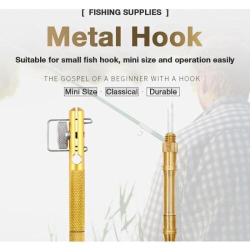 Full Metal Fast Fishing Hook Knotting Tool Tie Hook Loop Making Device Hooks Decoupling Remover Carp Fishing Tie Knot Accessory