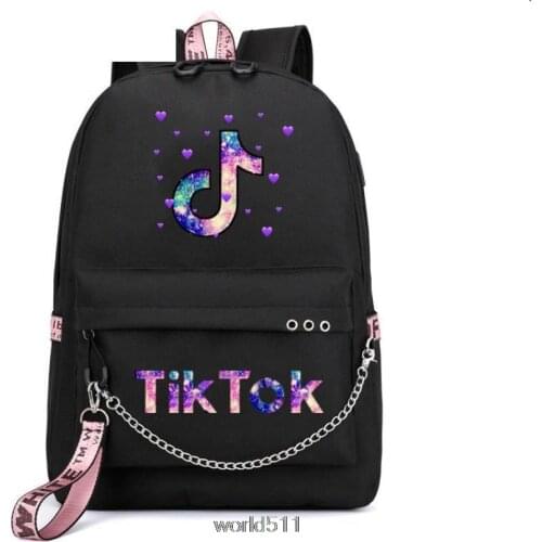 Tik Tok School Bags For Girls Women Backpack School Bags Printing Backpack Schoolbag Women Travel Bag Mochila Birthday Gift
