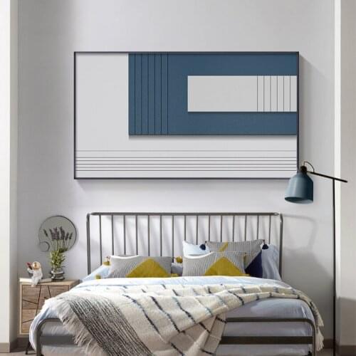 Concise modern Nordic abstract geometric line adornment picture canvas prints poster of murals in living room porch