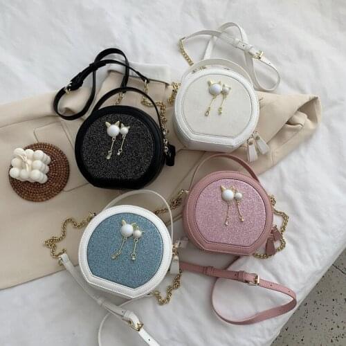 2021 Factory Wholesale Ladies Sequins Hand Bag Popular Round Shoulder Handbags For Women Purses