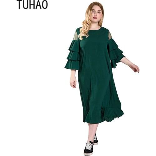 TUHAO Women Mother Mom Summer Dress Elegant Party Dresses Plus Size Spring and Summer Womens Dress clothing WM13