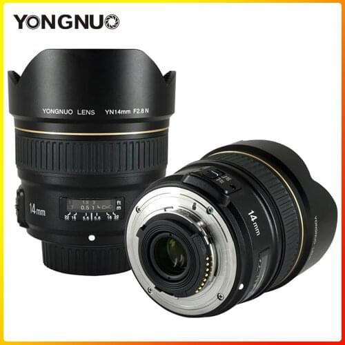 YONGNUO Ultra-wide Angle Prime Lens YN14mm F2.8N 14mm AF/MF Large Aperture for Nikon Digital DSLR Camera