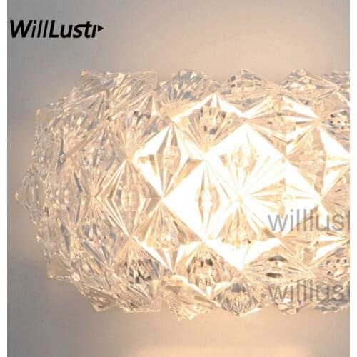 Willlustr crystal acrylic bead wall lamp diamond wall sconce wall light lighting fixture bedside rest room hotel restaurant