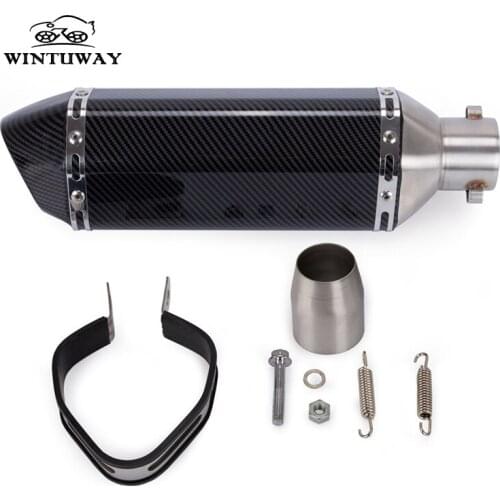 WINTUWAY Hot Sale Motorcycle Exhaust Systems Universal Muffler Motorbike 51mm Inlet Exhaust With Stainless Steel B-EP019-J