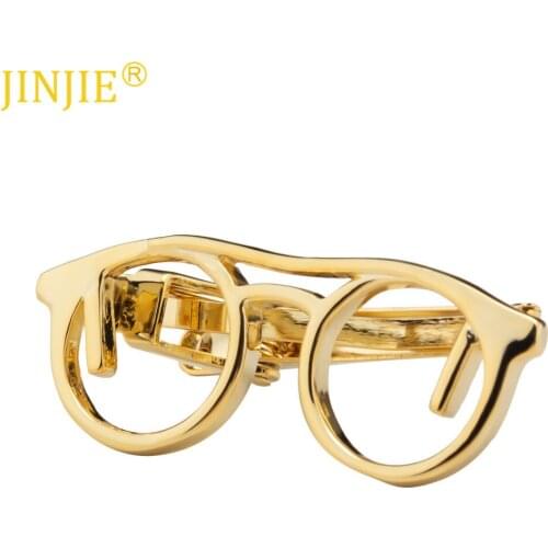Fun Golden Glasses Styling Metal Lava Clip Mens Business Casual Tie Pin Korean Tie Clip Men Jewelry Mens Gifts