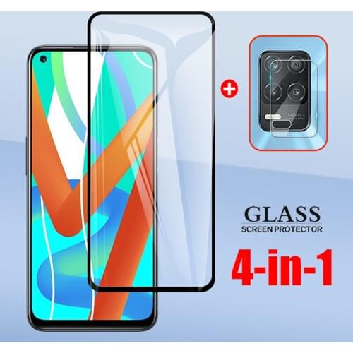 4 In 1 For Realme 8 V13 Q3i Narzo 30 5G Full Cover Tempered Glass For Legion Duel 2 Duel2 Camera Lens Screen Protector Glass