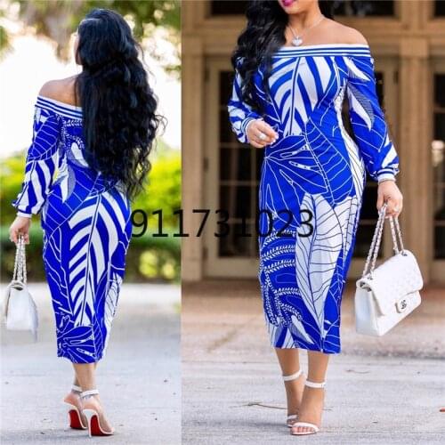 2019 New Fashion Design Traditional African Clothing Print Dashiki Nice Neck African Dresses for Women