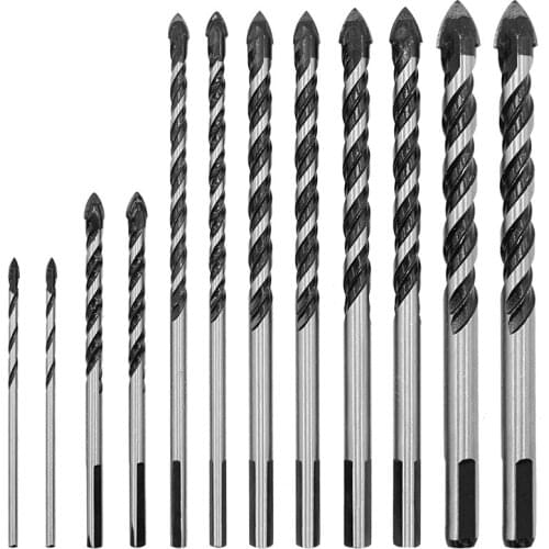 1/8-1/2" Ceramic tile drill Bits Multi-Material Triangle Drill Bit Diamond Set for Tile Concrete Brick Glass Plastic Wood Stone