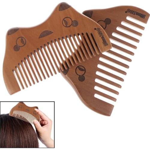 1Pc Natural Wood Comb Close Teeth Anti-static Head Massage Hair Care Wooden Tools Beauty Accessories