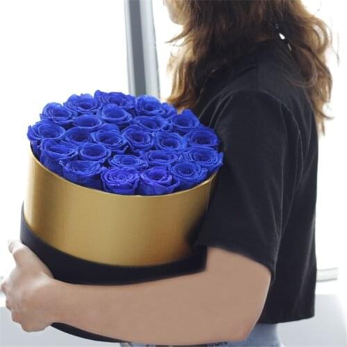 18pcs Rose Gift Box Preserved Forever Rose Artificial FLowers Gifts To Girlfriend Mother ValentinesDay Room Wedding Decoration