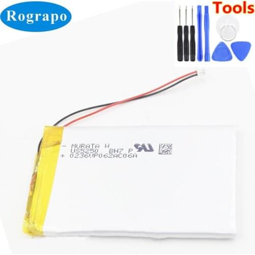 New Battery For PSP RETRO GAME RG350 RG350M Game Player Accumulator 3.7V 3200mAh Replacement Batterie 2-wire Plug+tools
