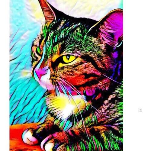 New Arrival Full Drill Diamond Embroidery Animal cat cartoon Diamond Painting Mosaic Handmade Gift Home Decor Christmas present