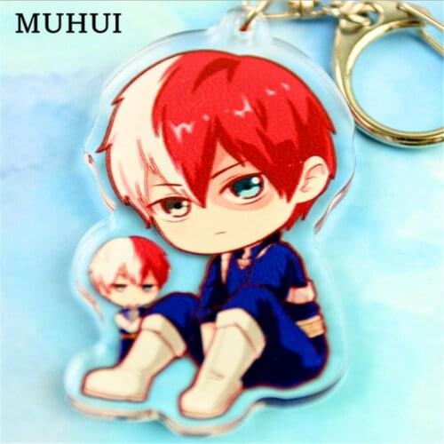 Free shipping 10 Styles Anime My Hero Academia Boku no hero Academia Keychain Acrylic Keyring Key chain 18650