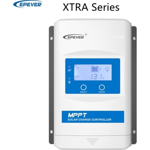 EPever New MPPT 10A 20A 30A 40A Solar Charge Controller 12V/24V Max PV 100V LCD Limit Charging Power Current in High Temp