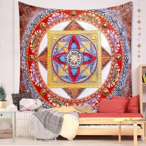 Indian Mandala Tapestry Tai Chi Wall Hanging Tapestries Yoga Mat Wall Hanging Carpet Boutique Living Bedroom Decoration