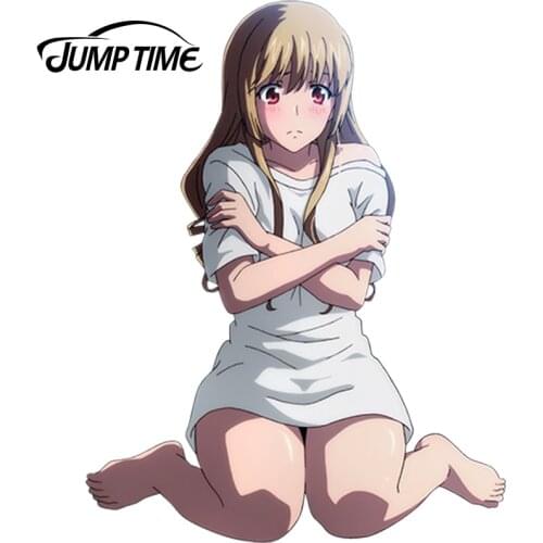 JumpTime 13cm x 10cm 3D Sexy Girl Anime Strike The Blood Aiba Asagi Vinyl Wrap Sexy Beauty Car Decal Stickers Racing Waterproof