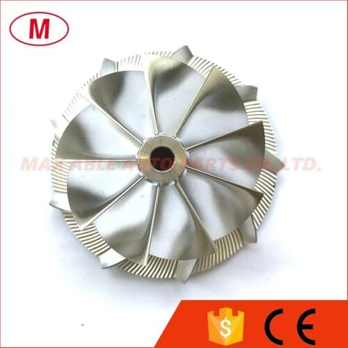 K16 49.55/67.00mm 9+0 blades Reverse Performance Turbo Billet compressor wheel/Aluminum 2618/Milling wheel for Turbocharger CHRA