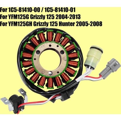 ATV Stator Coil For Yamaha YFM125G Grizzly 125 2004-2013 YFM125GH Grizzly 125 Hunter 2005-2008 YFM 125G 125GH 1C5-81410-00/01