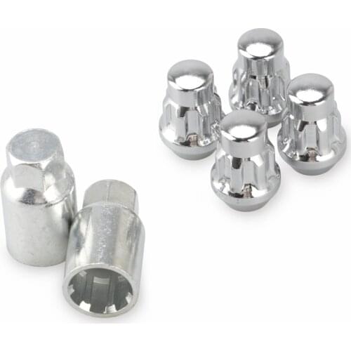 4 Pcs 12x1.5mm Alloy Locking Wheel Nuts Tapered Security Bolts With Key Anti Theft Racing Car Wheel Lock Lug Nuts Bolts