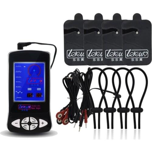 Medical Themed Toys Male Electric Shock Stimulator Electric Shock Pad Body Massage Penis Ring Electric Stimulation Sex Toys