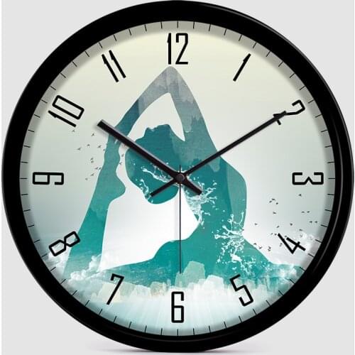 Fashion abstract art girl office wall clock Pastoral elegant art girl home decoration wall clock