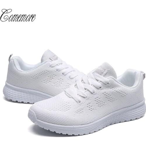 Comemore Fashion Outdoor Men White Sneakers High Quality Brand Breathable Mesh Running Shoes Soft Jogging Mens Shoes All Season