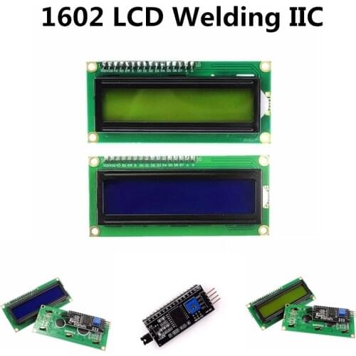 LCD1602 1602 Module Blue/Green Screen IIC/I2C 16x2 Character LCD Display Module.1602 5V Green Screen and White Code