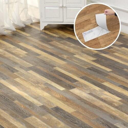 Wood Floor Sticker Self Adhesive Waterproof Wood Grain PVC Sticker Home Decor Bedroom Living Room Decoration Accessories
